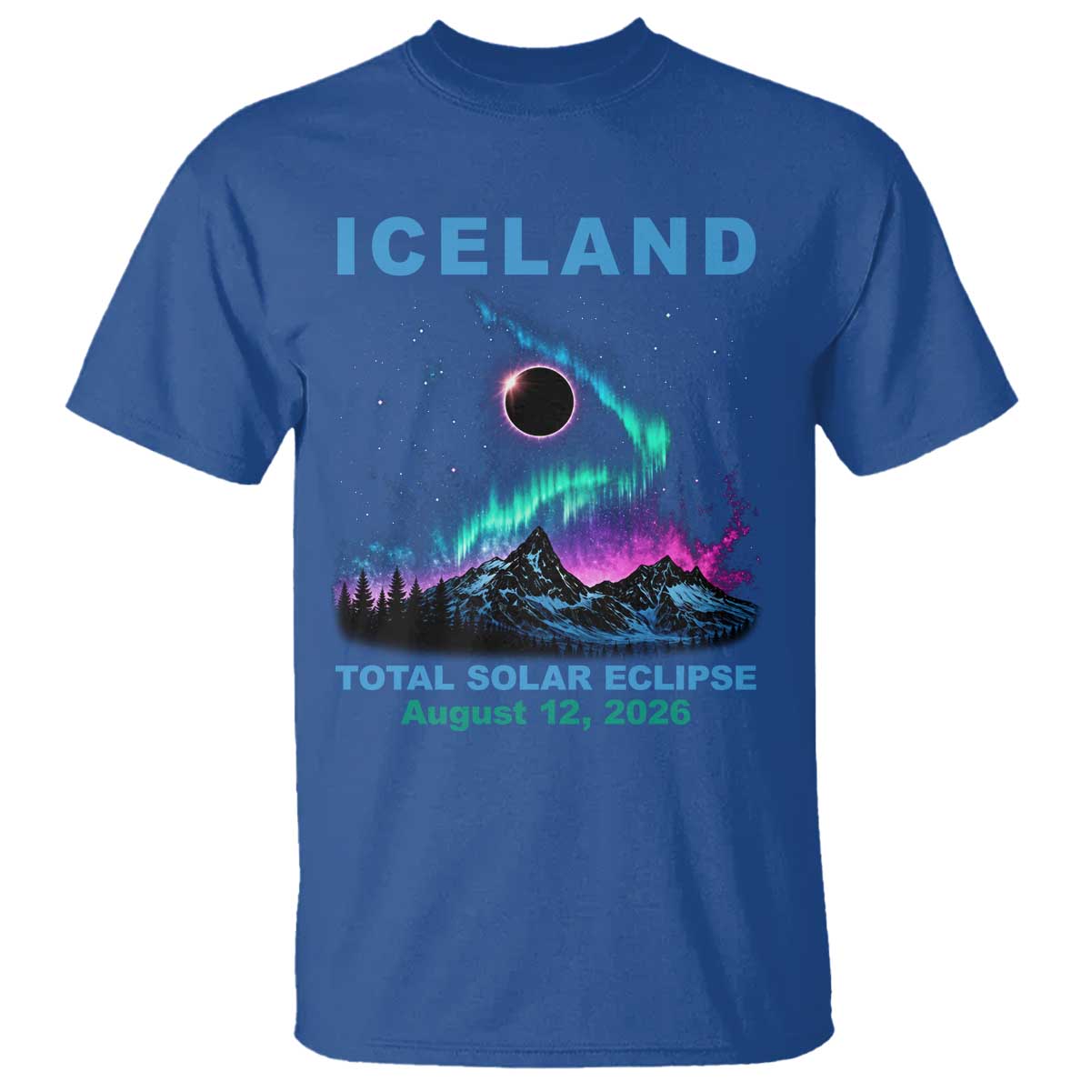 Iceland Total Solar Eclipse 2026 T Shirt August 12 Eclipse Totality Chaser Aurora Northern Lights