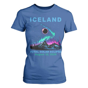 Iceland Total Solar Eclipse 2026 T Shirt For Women August 12 Eclipse Totality Chaser Aurora Northern Lights