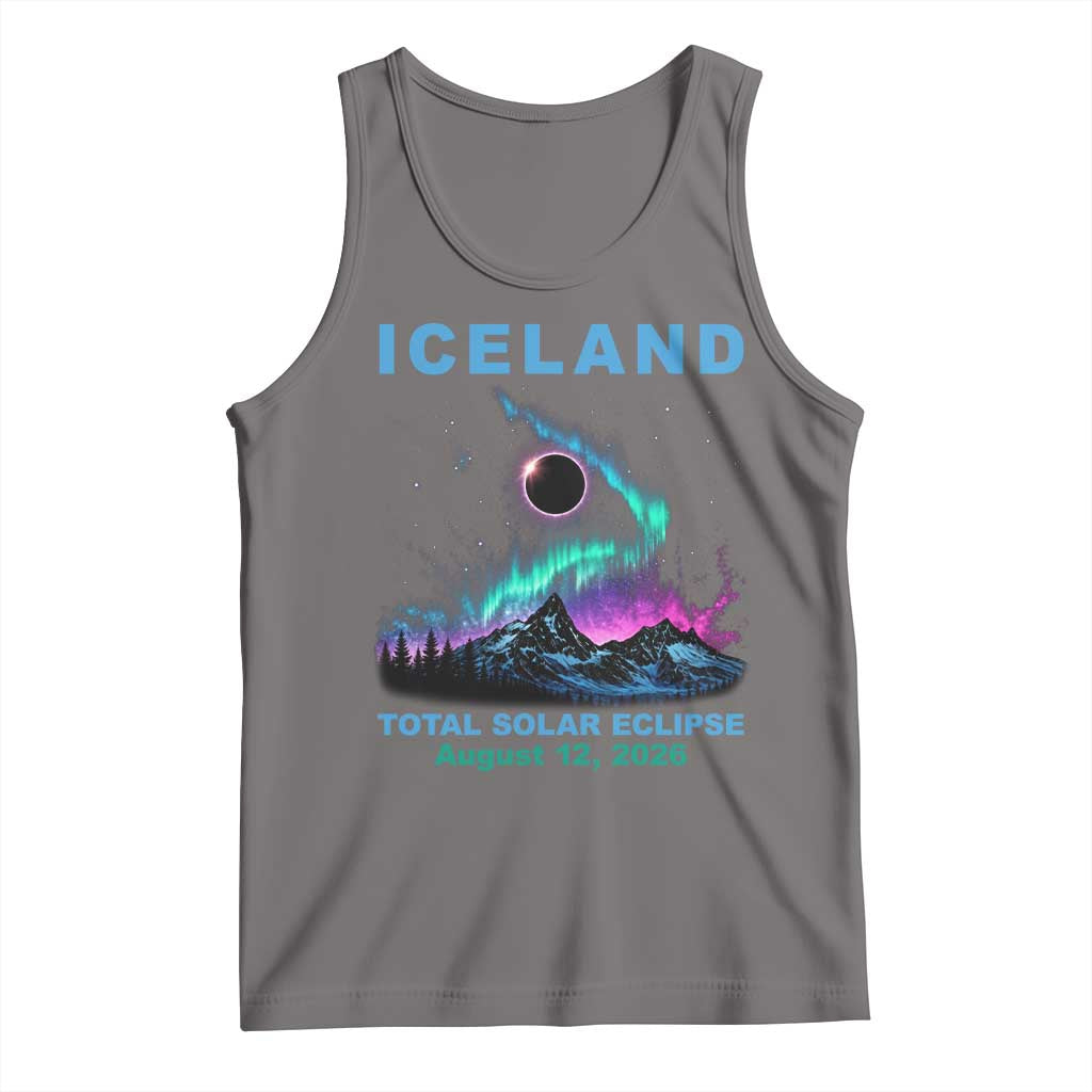 Iceland Total Solar Eclipse 2026 Tank Top August 12 Eclipse Totality Chaser Aurora Northern Lights