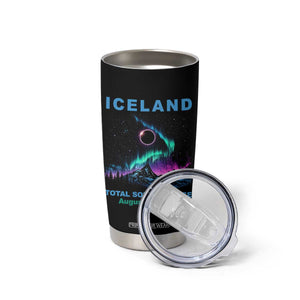 Iceland Total Solar Eclipse 2026 Tumbler Cup August 12 Eclipse Totality Chaser Aurora Northern Lights