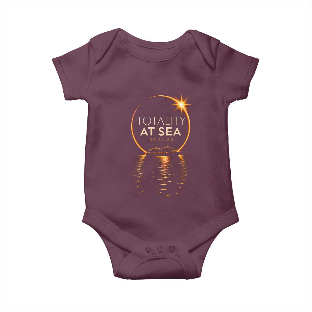 Total Solar Eclipse At Sea 2026 Baby Onesie Totality Eclipse Cruise