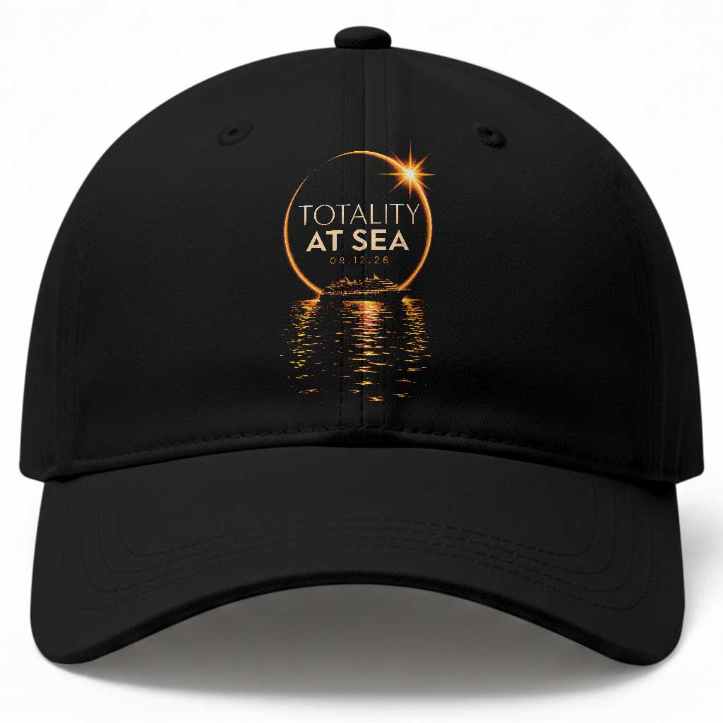 Total Solar Eclipse At Sea 2026 Baseball Cap Totality Eclipse Cruise TS11 Print Your Wear
