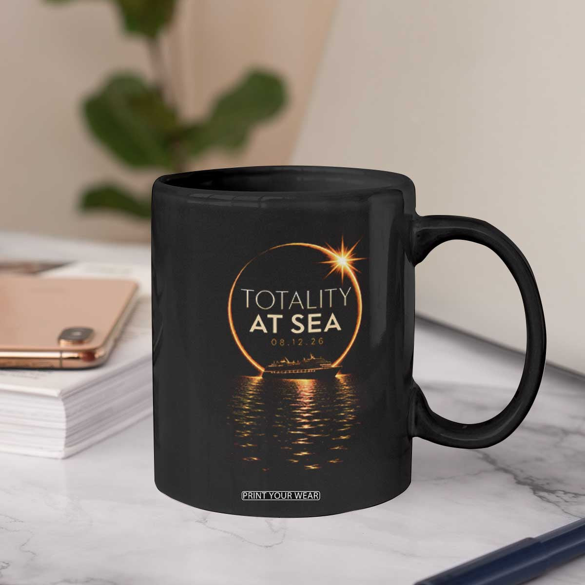 Total Solar Eclipse At Sea 2026 Coffee Mug Totality Eclipse Cruise