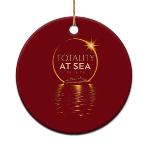 Total Solar Eclipse At Sea 2026 Ceramic Ornament Totality Eclipse Cruise