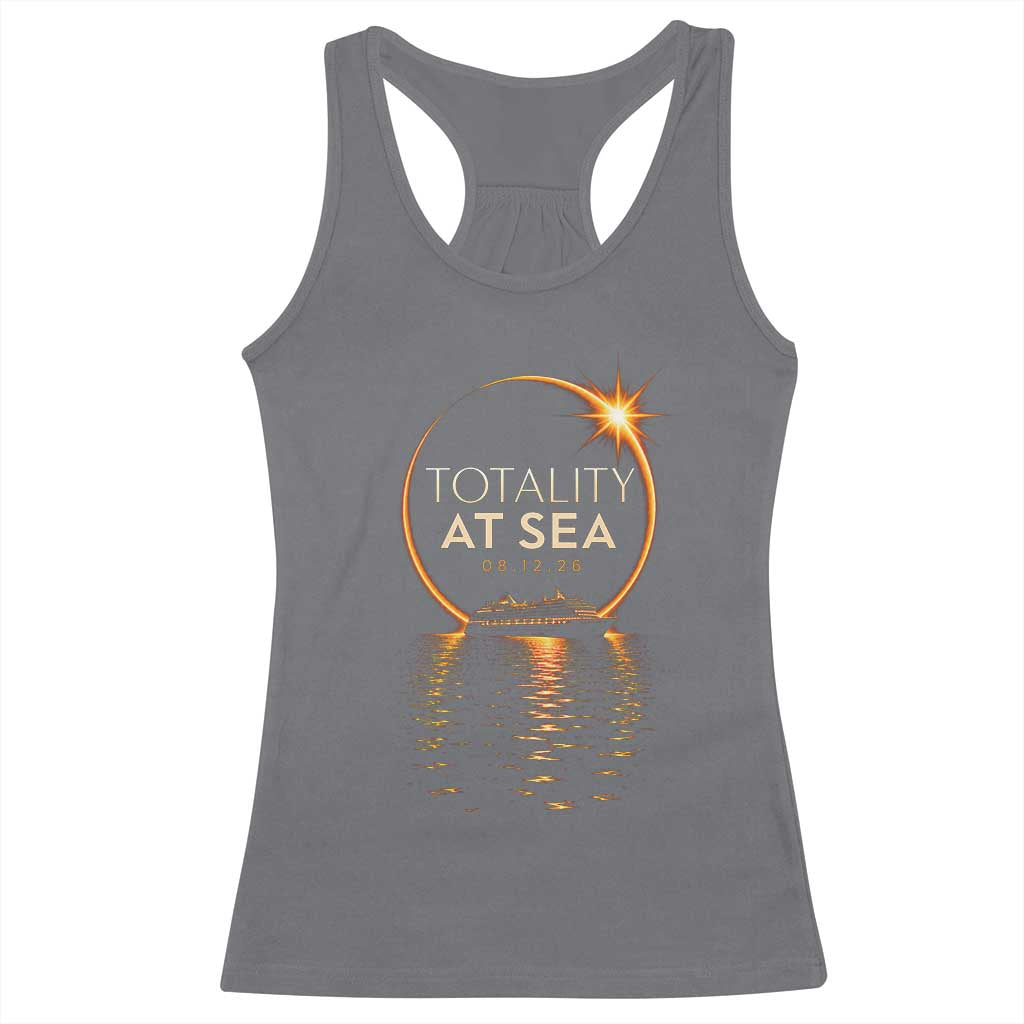 Total Solar Eclipse At Sea 2026 Racerback Tank Top Totality Eclipse Cruise