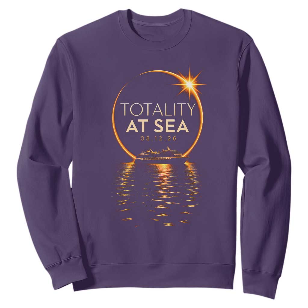 Total Solar Eclipse At Sea 2026 Sweatshirt Totality Eclipse Cruise
