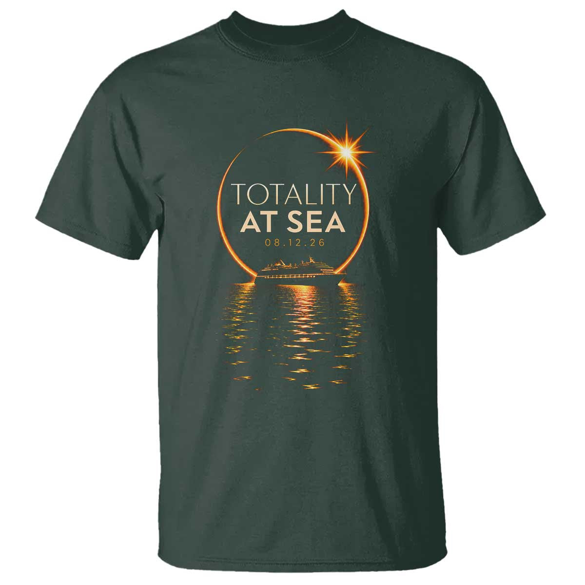 Total Solar Eclipse At Sea 2026 T Shirt Totality Eclipse Cruise