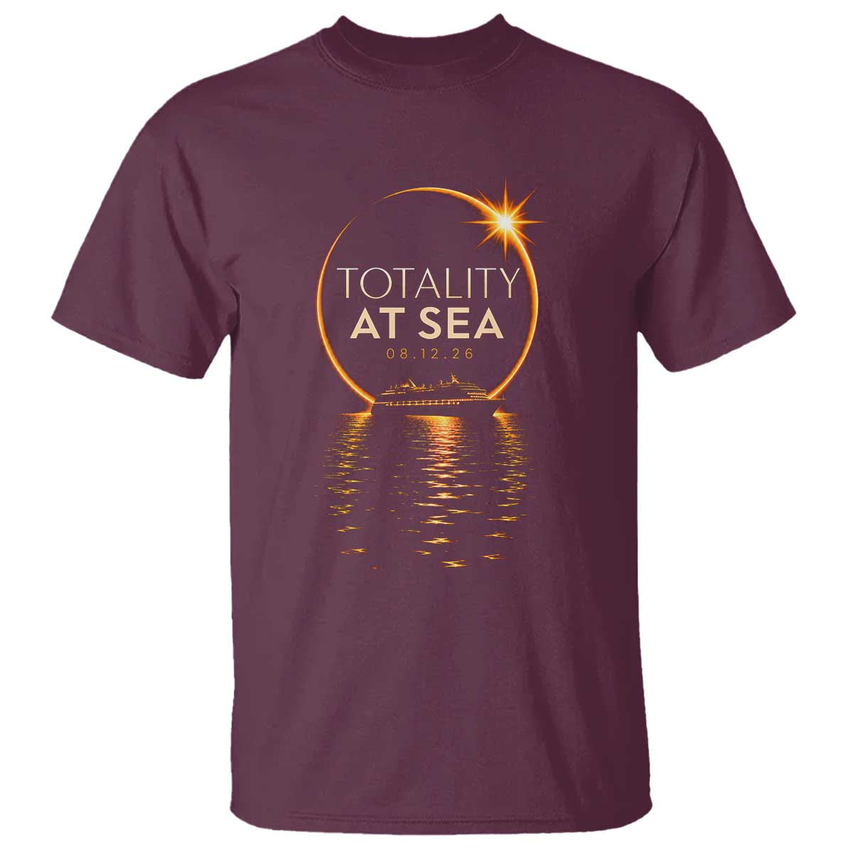 Total Solar Eclipse At Sea 2026 T Shirt Totality Eclipse Cruise