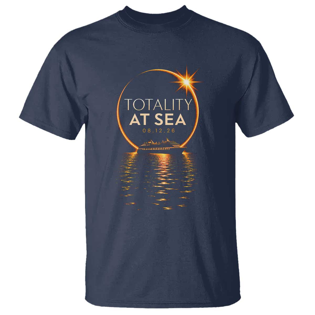 Total Solar Eclipse At Sea 2026 T Shirt Totality Eclipse Cruise
