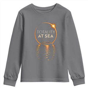 Total Solar Eclipse At Sea 2026 Youth Sweatshirt Totality Eclipse Cruise