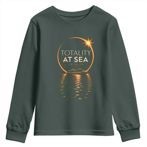 Total Solar Eclipse At Sea 2026 Youth Sweatshirt Totality Eclipse Cruise