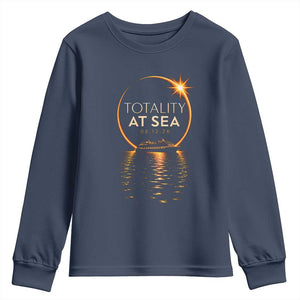 Total Solar Eclipse At Sea 2026 Youth Sweatshirt Totality Eclipse Cruise