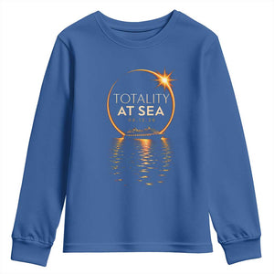 Total Solar Eclipse At Sea 2026 Youth Sweatshirt Totality Eclipse Cruise