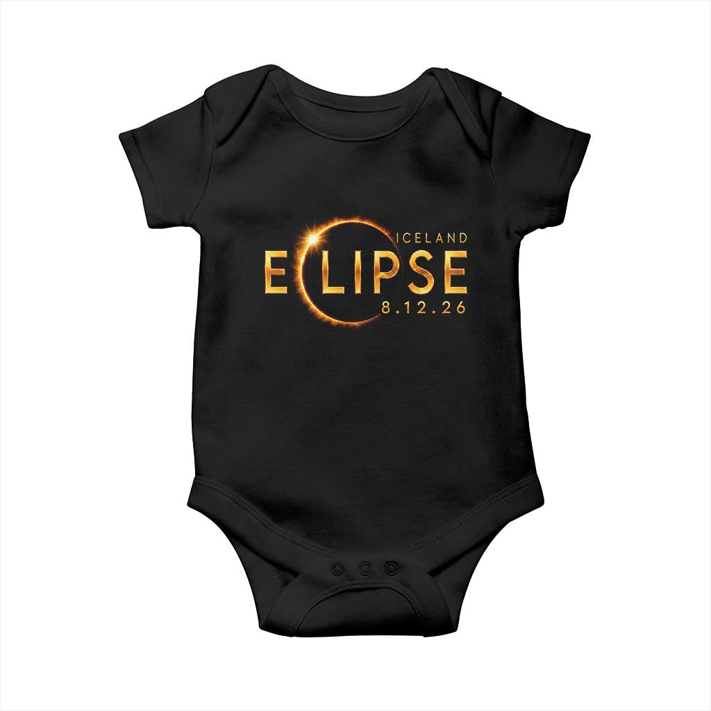Iceland Eclipse 2026 Baby Onesie August 12 26 Solar Eclipse Totality