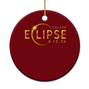 Iceland Eclipse 2026 Ceramic Ornament August 12 26 Solar Eclipse Totality