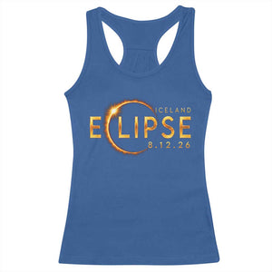 Iceland Eclipse 2026 Racerback Tank Top August 12 26 Solar Eclipse Totality