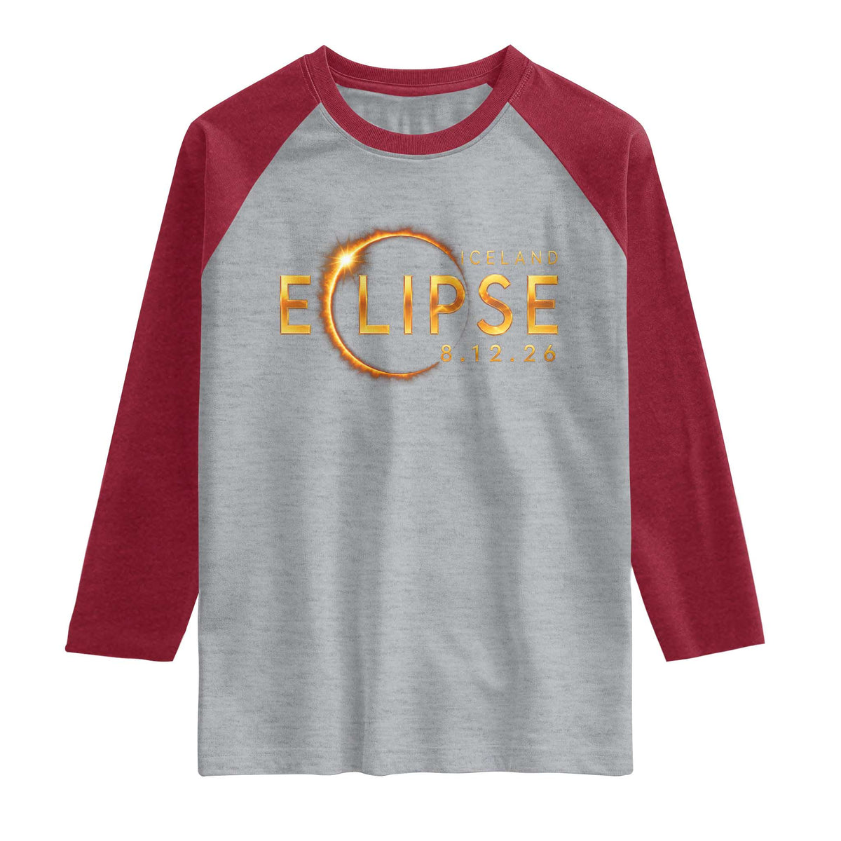 Iceland Eclipse 2026 Raglan Shirt August 12 26 Solar Eclipse Totality