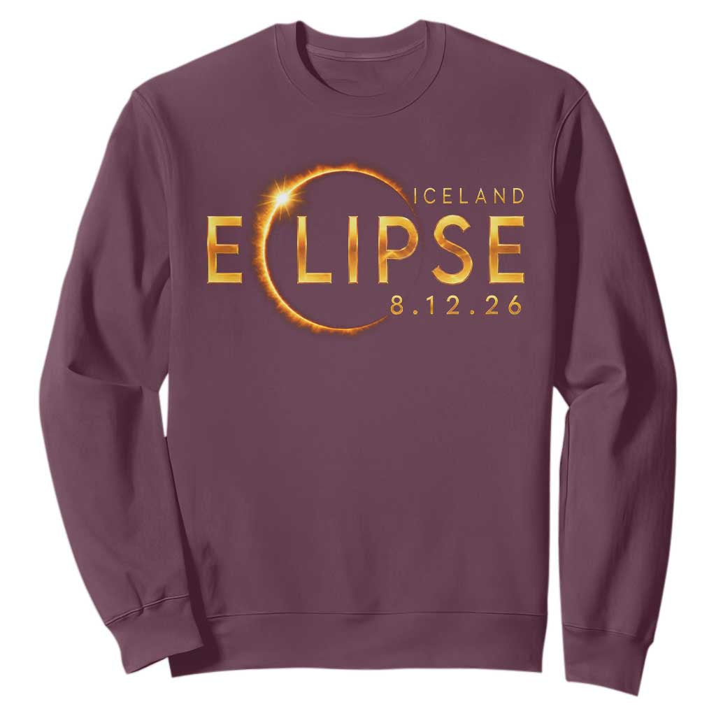 Iceland Eclipse 2026 Sweatshirt August 12 26 Solar Eclipse Totality