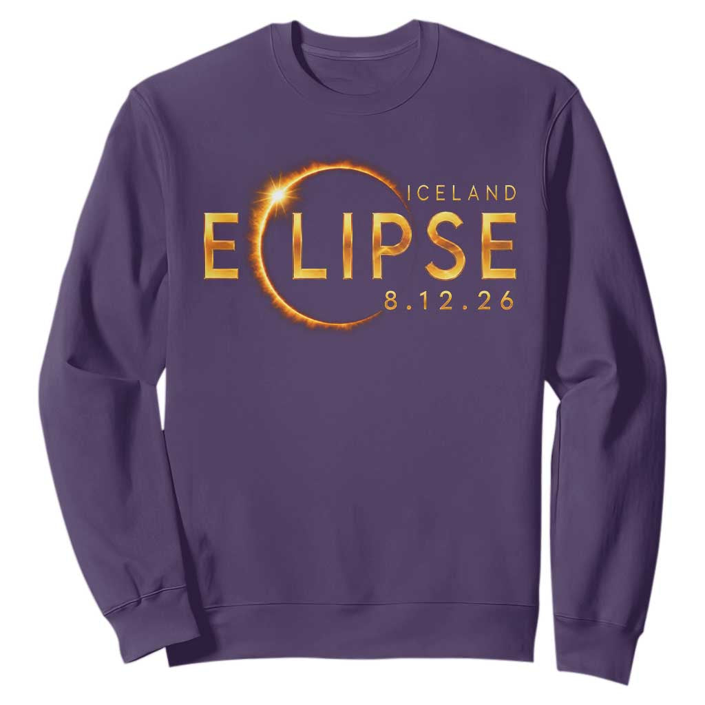 Iceland Eclipse 2026 Sweatshirt August 12 26 Solar Eclipse Totality