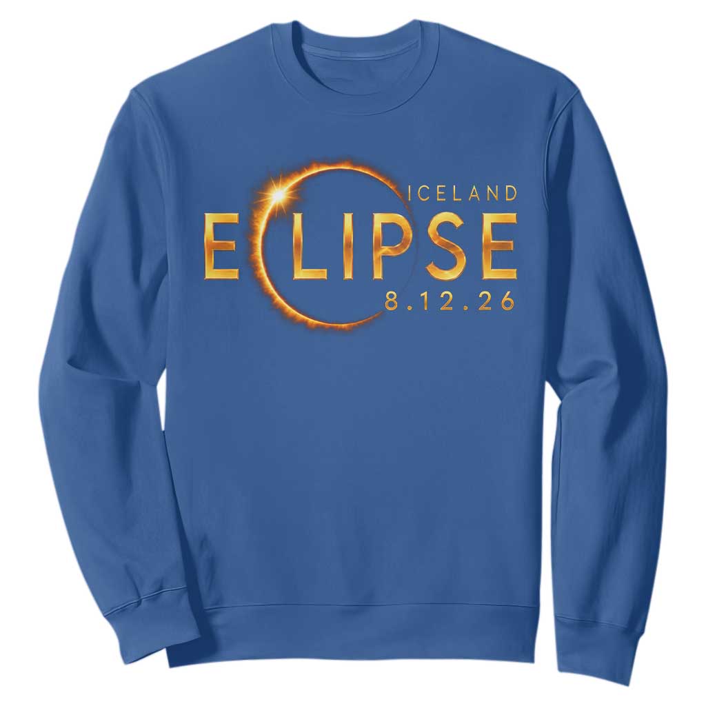 Iceland Eclipse 2026 Sweatshirt August 12 26 Solar Eclipse Totality