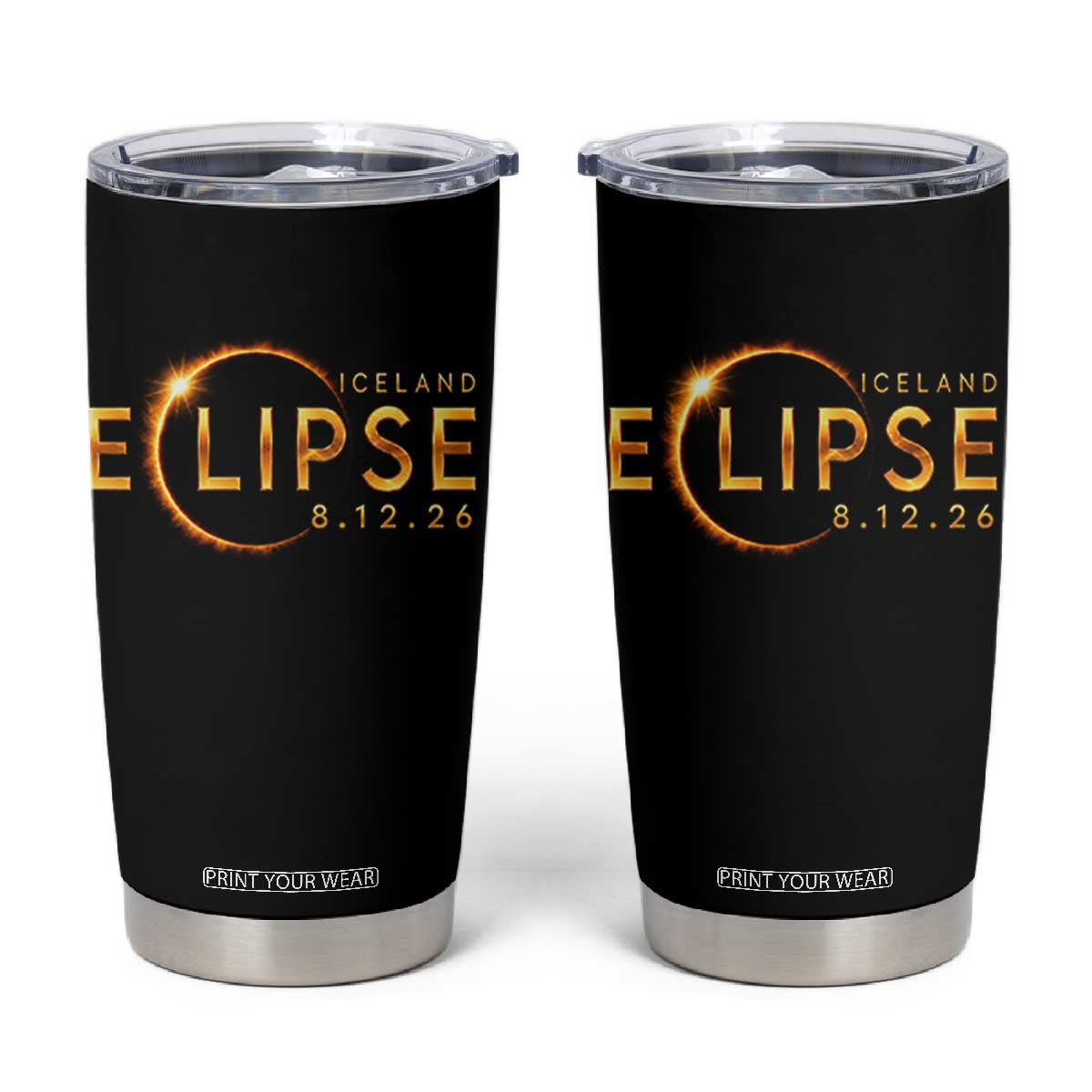 Iceland Eclipse 2026 Tumbler Cup August 12 26 Solar Eclipse Totality