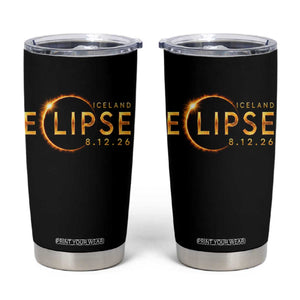 Iceland Eclipse 2026 Tumbler Cup August 12 26 Solar Eclipse Totality