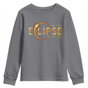 Iceland Eclipse 2026 Youth Sweatshirt August 12 26 Solar Eclipse Totality