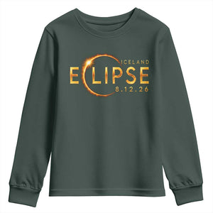 Iceland Eclipse 2026 Youth Sweatshirt August 12 26 Solar Eclipse Totality