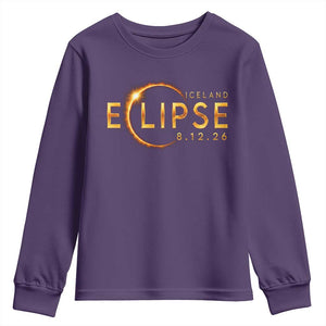 Iceland Eclipse 2026 Youth Sweatshirt August 12 26 Solar Eclipse Totality