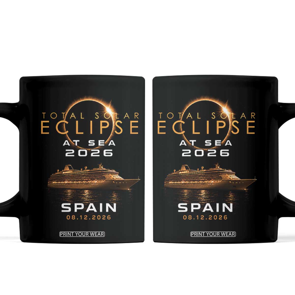 Spain Total Solar Eclipse 2026 At Sea Cruise Coffee Mug
