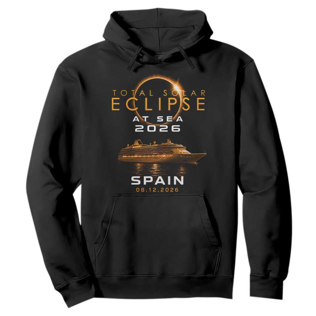 Spain Total Solar Eclipse 2026 At Sea Cruise Hoodie