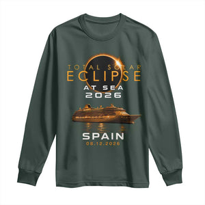 Spain Total Solar Eclipse 2026 At Sea Cruise Long Sleeve Shirt