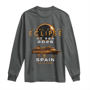 Spain Total Solar Eclipse 2026 At Sea Cruise Long Sleeve Shirt