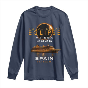 Spain Total Solar Eclipse 2026 At Sea Cruise Long Sleeve Shirt