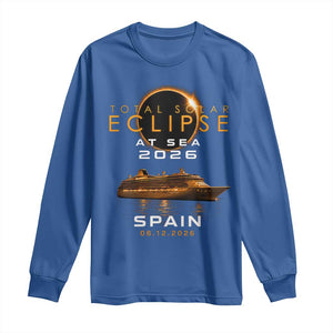 Spain Total Solar Eclipse 2026 At Sea Cruise Long Sleeve Shirt