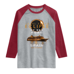 Spain Total Solar Eclipse 2026 At Sea Cruise Raglan Shirt