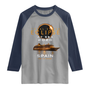 Spain Total Solar Eclipse 2026 At Sea Cruise Raglan Shirt