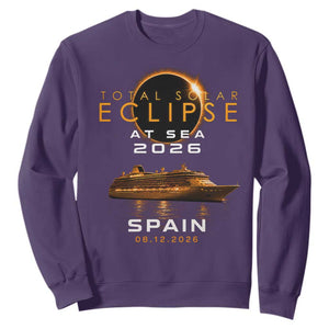 Spain Total Solar Eclipse 2026 At Sea Cruise Sweatshirt