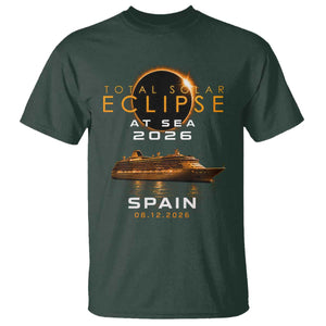 Spain Total Solar Eclipse 2026 At Sea Cruise T Shirt