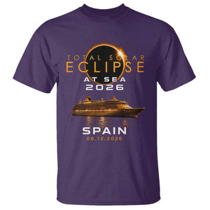 Spain Total Solar Eclipse 2026 At Sea Cruise T Shirt