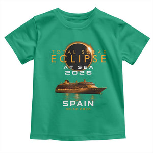 Spain Total Solar Eclipse 2026 At Sea Cruise Toddler T Shirt
