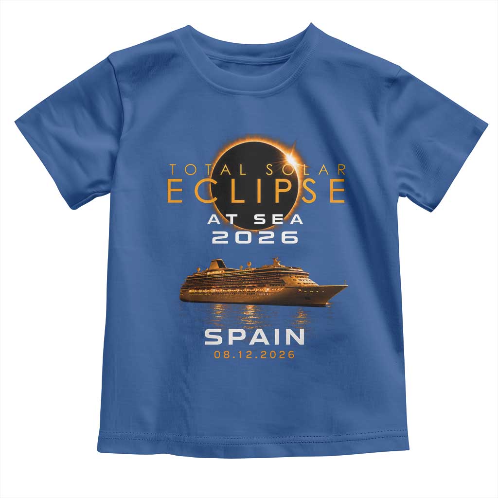 Spain Total Solar Eclipse 2026 At Sea Cruise Toddler T Shirt