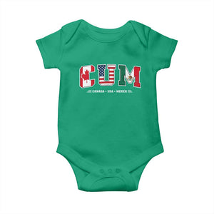 CUM Canada USA Mexico Patriotic Soccer Fans Baby Onesie