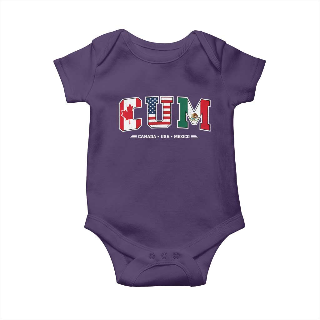 CUM Canada USA Mexico Patriotic Soccer Fans Baby Onesie