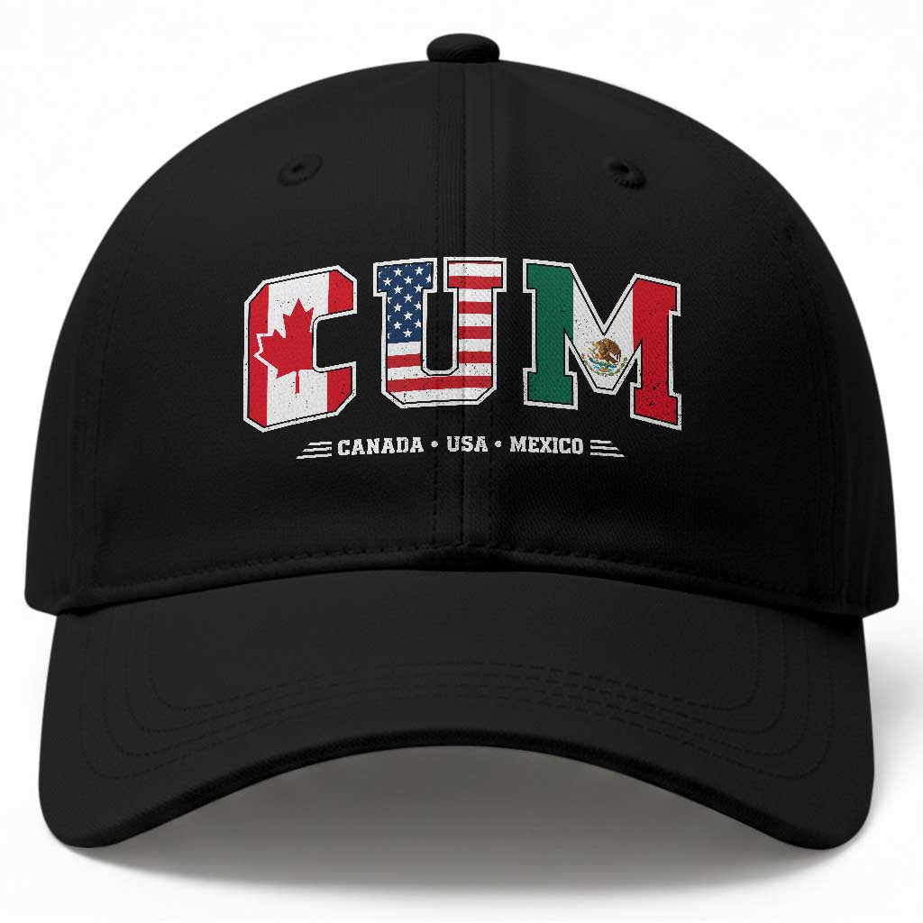CUM Canada USA Mexico Patriotic Soccer Fans Baseball Cap