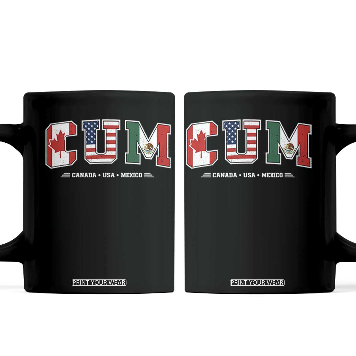 CUM Canada USA Mexico Patriotic Soccer Fans Coffee Mug