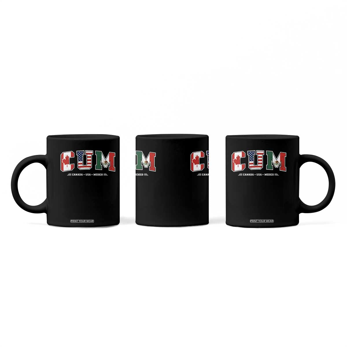 CUM Canada USA Mexico Patriotic Soccer Fans Coffee Mug