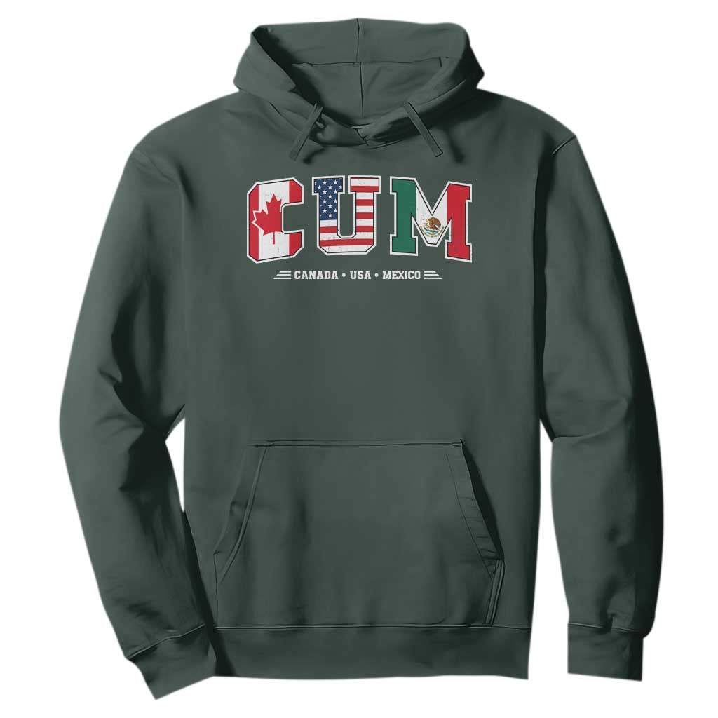 CUM Canada USA Mexico Patriotic Soccer Fans Hoodie