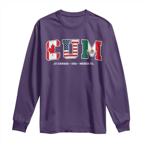 CUM Canada USA Mexico Patriotic Soccer Fans Long Sleeve Shirt