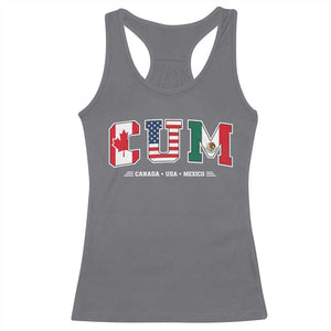 CUM Canada USA Mexico Patriotic Soccer Fans Racerback Tank Top